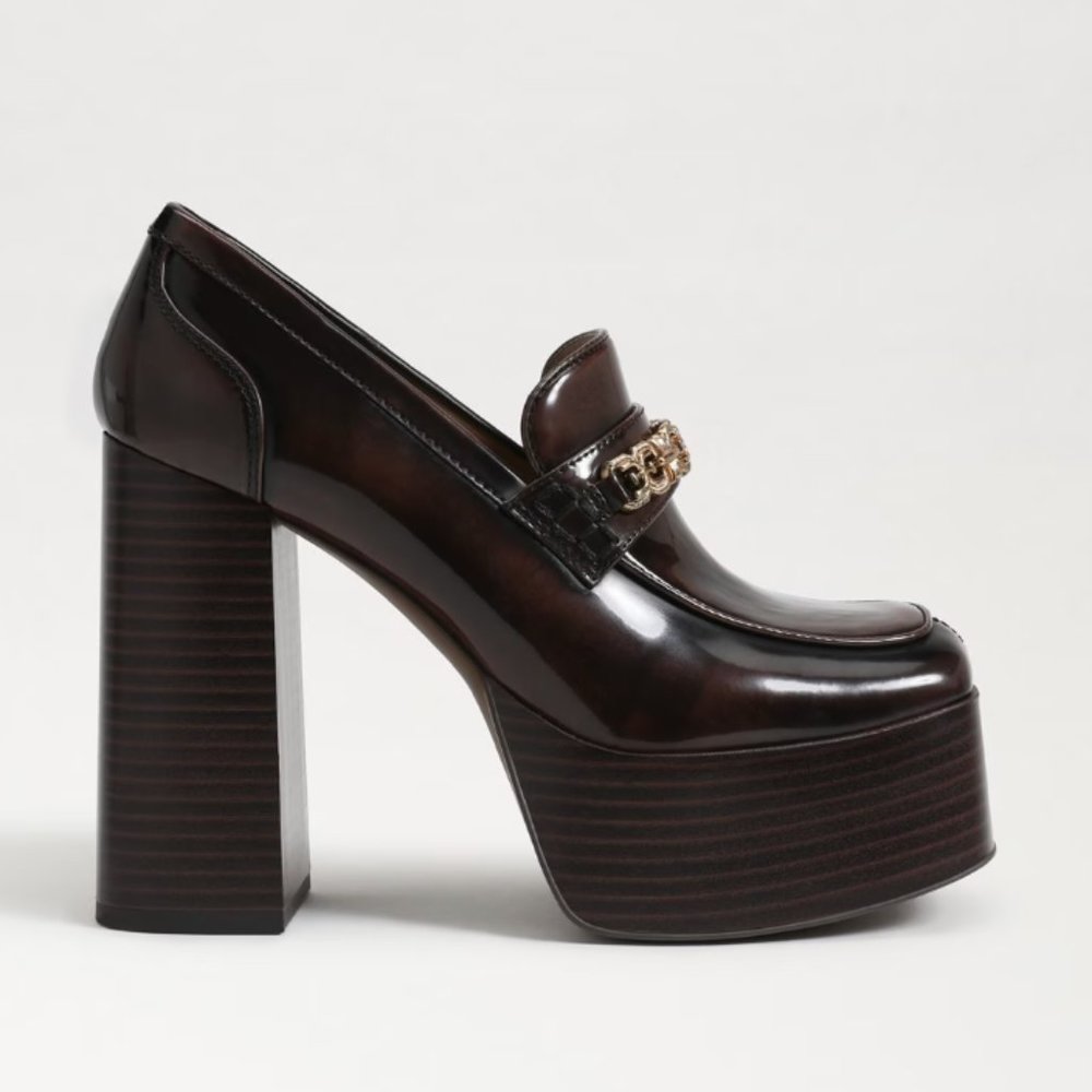 Sam Edelman Rowe Platform Loafer in Chestnut Womens Size 7.5 NWOT - Picture 2 of 7